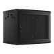 12. SZAFA INSTALACYJNA RACK WISZĄCA 19" 9U 600X450 CZARNA DRZWI PERFOROWANE LANBERG (FLAT PACK)