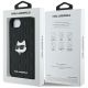 8. Etui Karl Lagerfeld Monogram Choupette Head Pin na iPhone 16e - czarne