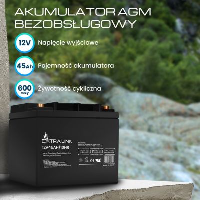 19. EXTRALINK AKUMULATOR BATTERY ACCUMULATOR AGM 12V 45