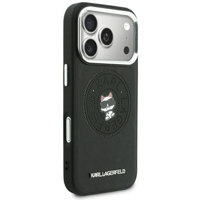 4. Etui Karl Lagerfeld Point & Choupette Sketch MagSafe na iPhone 18 Pro Max / 17 Pro Max - czarne