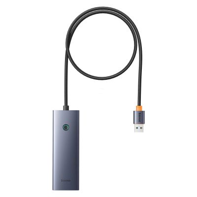 2. Hub USB-A Baseus UltraJoy Series 4xUSB-A 3.0 1xUSB-C 5V 50cm - szary