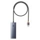 2. Hub USB-A Baseus UltraJoy Series 4xUSB-A 3.0 1xUSB-C 5V 50cm - szary