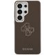 3. Etui Guess Grained Big 4G Metal Logo na Samsung Galaxy S26 Ultra - brązowe