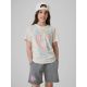T-shirt regular z nadrukiem dziewczęcy 4F 4FJRAW26TTSHF4325-11S