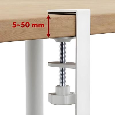 9. MACLEAN ORGANIZER PODBIURKOWY NA KABLE, MAX. OBCIĄŻENIE 5KG, MAX. 728MM, 2 POZIOMY, BIAŁY MC-102 W