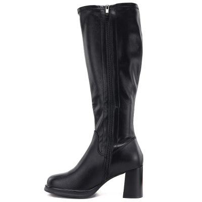 3. Kozaki damskie na obcasie czarne Potocki SZ12861