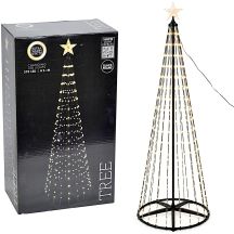 CHOINKA DEKORACYJNA 370LED SUPER CIEPŁY BIAŁY 210CM BLACK