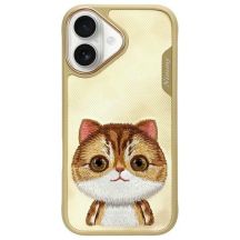 Etui Nimmy Big Eyed Pet 2.0 Cat na iPhone 16 - zielone
