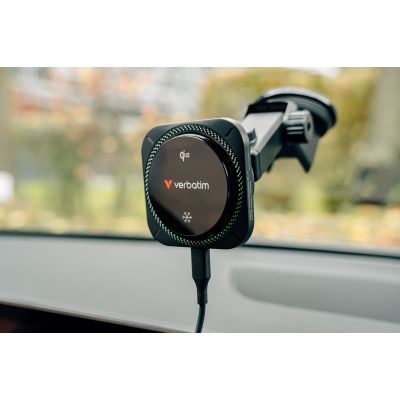 6. Verbatim Charge 'n' Drive Qi2 RGB Smartfon Czarny USB Bezprzewodowe ładowanie Szybkie ładowanie Automatyczna