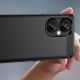 5. Carbon Case etui OnePlus Nord CE 3 elastyczny silikonowy karbonowy pokrowiec czarne