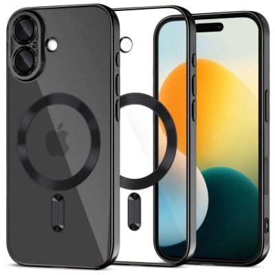 Etui Tech-Protect MagFlex MagSafe na iPhone 17 - przezroczysto-czarne