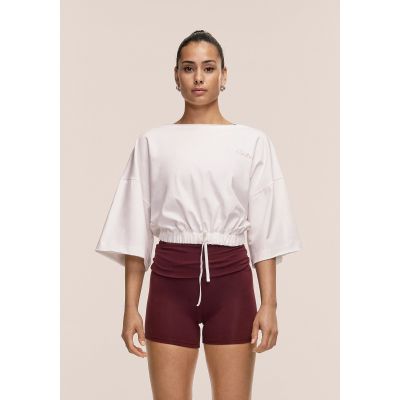 Koszulka damska CASALL Heavy Cotton Crop Tee kolor biały