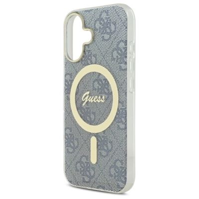 6. Etui Guess IML 4G MagSafe na iPhone 16 - niebieskie