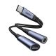 7. Adapter DAC 2w1 Joyroom SY-C02 USB-C do USB-C / mini jack 3.5 mm - czarny