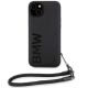 2. Etui BMW Signature Leather Wordmark Cord na iPhone 15 Plus / 14 Plus - czarne