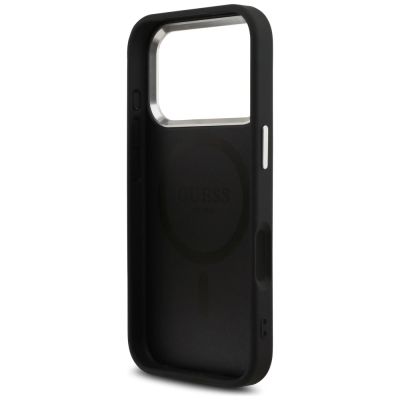 7. Etui Guess 4G Triangle Logo MagSafe na iPhone 17 Pro - czarne