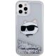 3. Etui Karl Lagerfeld Glitter Choupette Head na iPhone 12 / iPhone 12 Pro - srebrne