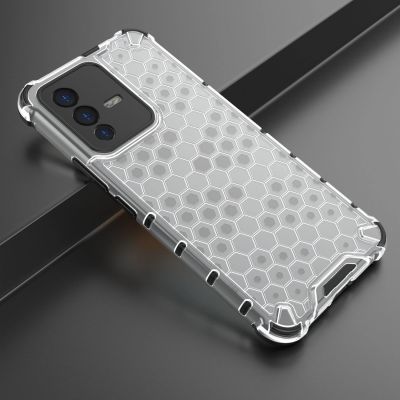 4. Honeycomb etui pancerny pokrowiec z żelową ramką Vivo V23 5G przezroczysty
