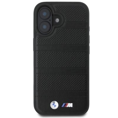 3. Etui BMW M Perforated And Stitched Line MagSafe na iPhone 16 - czarne