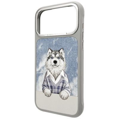 2. Etui Nimmy Gentle Pets Series Dog MagSafe na iPhone 17 Pro - szare