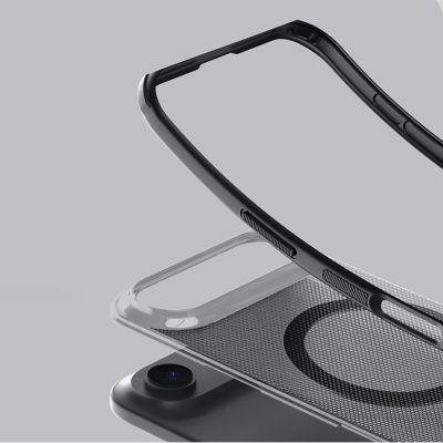 10. Etui Nillkin Super Frosted Shield Pro kompatybilne z MagSafe na iPhone 17 Air - przezroczyste czarne