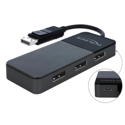 3. DeLOCK 87737 rozgałęziacz telewizyjny DisplayPort 3x DisplayPort