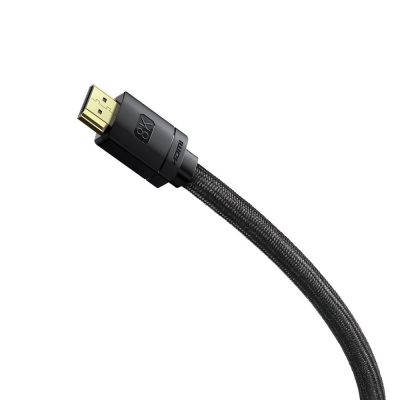 2. Baseus kabel HDMI 2.1 8K 60 Hz 48 Gbps / 4K 120 Hz / 2K 144 Hz 3D eARC QMS Dynamic HDR VRR ALLM 3 m czarny (CAKGQ-L01)