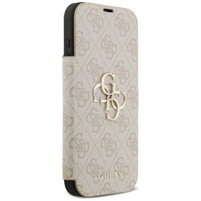 4. Etui Guess Book 4G Metal Logo na iPhone 18 Pro Max / 17 Pro Max - różowe