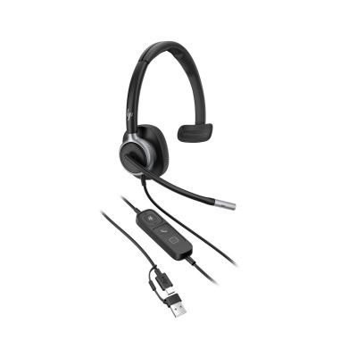60. Słuchawki przewodowe HP Poly Mission 615 Monaural USB Wired Headset
