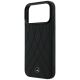 6. Etui Mercedes Leather with Crossed Lines MagSafe na iPhone 17 Pro Max - czarne