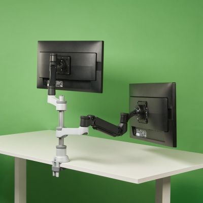 10. Uchwyt do monitorów R-Go Tools R-Go Monitorarm 0"-32" 2TFT Max.9KG Caparo 4 Gasfeder sidabrinis