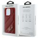 8. Etui Karl Lagerfeld Quilted Signature na iPhone 16 Pro - czerwone