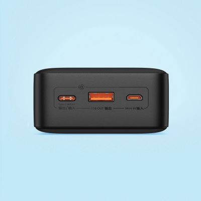 21. Powerbank Baseus Airpow Fast Charge 20W 30000mAh z kablem USB-C - USB-C 30cm - czarny