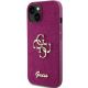 2. Etui Guess Glitter Script Big 4G na iPhone 15 - fioletowe