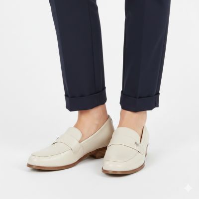 5. Półbuty damskie lordsy beżowe Potocki SZ12786