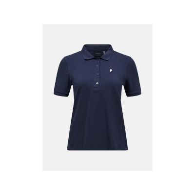 Koszulka damska PEAK PERFORMANCE W Classic Cotton Polo kolor granatowy