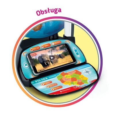 9. Zestaw Clementoni - Interaktywny Eduglobus Real Time