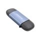 4. Czytnik kart pamięci Wozinsky WCR-5G do SD i microSD USB-A 3.0 / USB-C 3.0 aluminiowy - szary