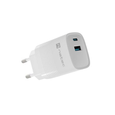 8. NATEC ŁADOWARKA RIBERA GAN 1X USB-A + 1X USB-C 30W BIAŁA NUC-2140