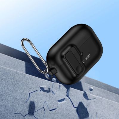 6. Etui Tech-Protect Slim Hook z karabińczykiem na Apple AirPods Pro 1 / 2 - czarne