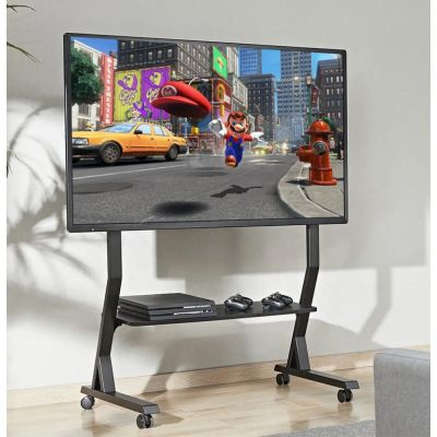 7. TECHLY STOJAK MOBILNY TV 45-90"KG DO 60KG REGULOWANY PÓŁKA AV