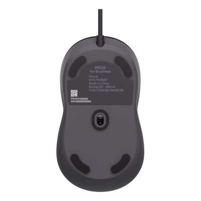 3. Logitech Signature Wired M520 for Business myszka Biuro Oburęczny USB Type-C Optyczny 4000 DPI