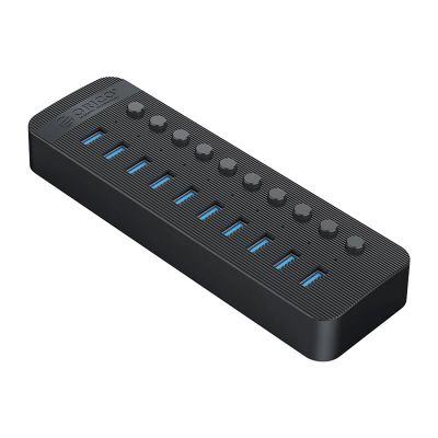 2. Hub Orico CT2U3-10AB 10x USB-A 3.0 z włącznikami - czarny