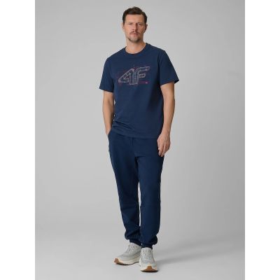 6. T-shirt regular z nadrukiem męski 4F 4FRSS26TTSHM3989-10S