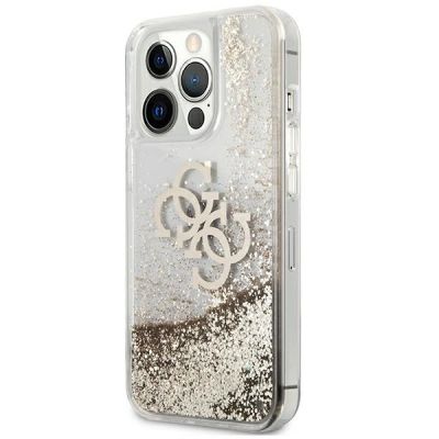 2. Etui Guess 4G Big Liquid Glitter na iPhone 13 Pro Max 6,7" - złote