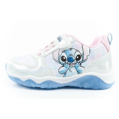 2. Leomil buty sportowe dziecięce sneakersy Stitch lekkie na rzep LED niebieskie