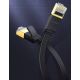 16. Ugreen płaski kabel przewód internetowy sieciowy Ethernet patchcord RJ45 Cat 7 STP LAN 10 Gbps 3 m czarny (NW106 11262)
