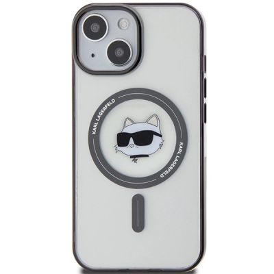 3. Etui Karl Lagerfeld IML Choupette's Head MagSafe do iPhone 15 - przezroczyste