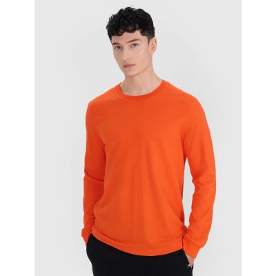 Longsleeve oversize gładki męski 4F 4FRSS25TLONM518-70S