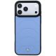 3. Etui Mercedes Leather Mesh with Bow Line MagSafe na iPhone 18 Pro / 17 Pro - niebieskie